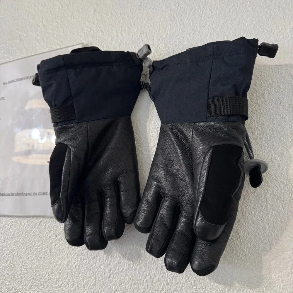 Outdoor Research Gloves Womens‎ M 7 Black Leather Nylon Insulation Ski Snowboard